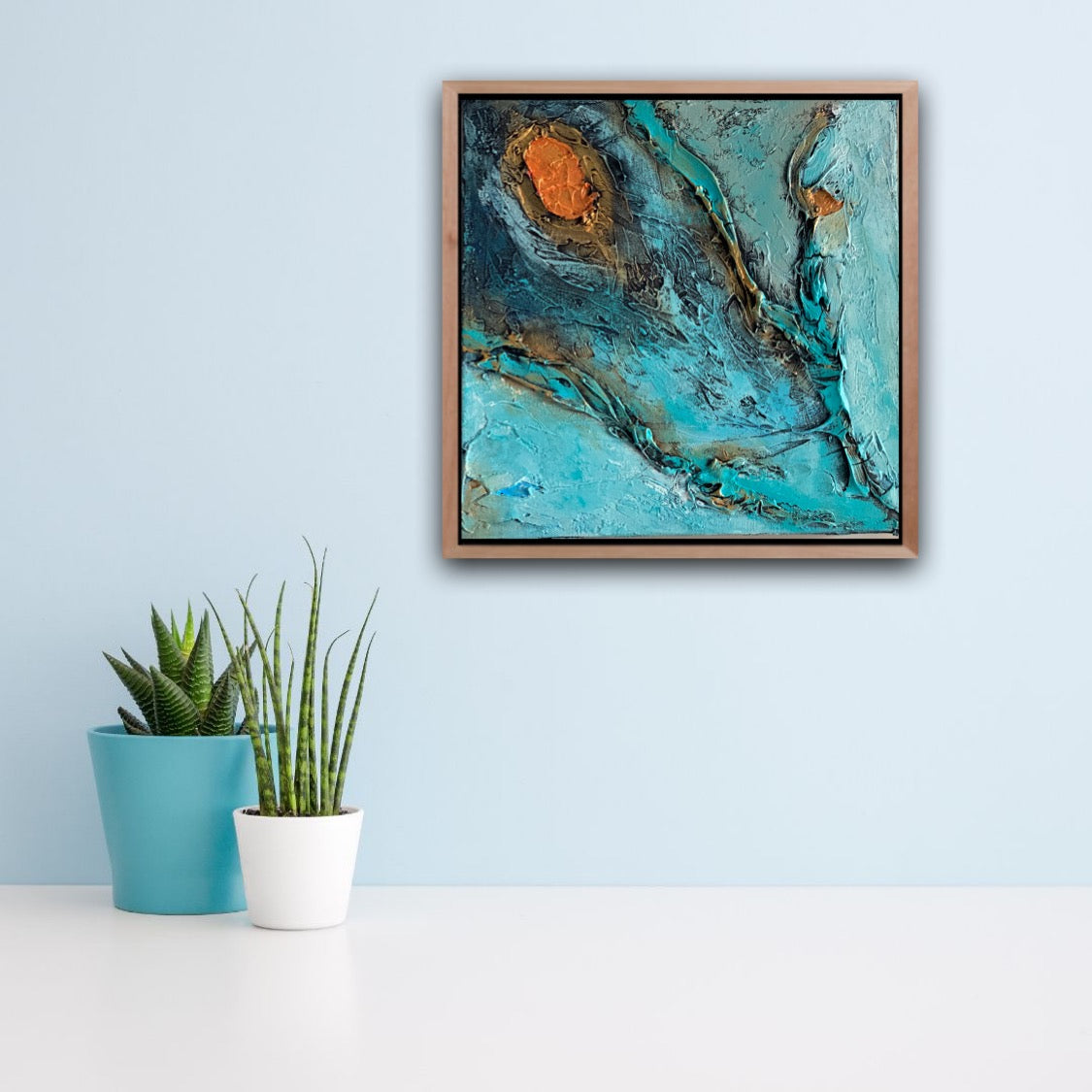 Love my blues - Textured Abstract