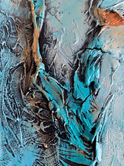 Love my blues - Textured Abstract