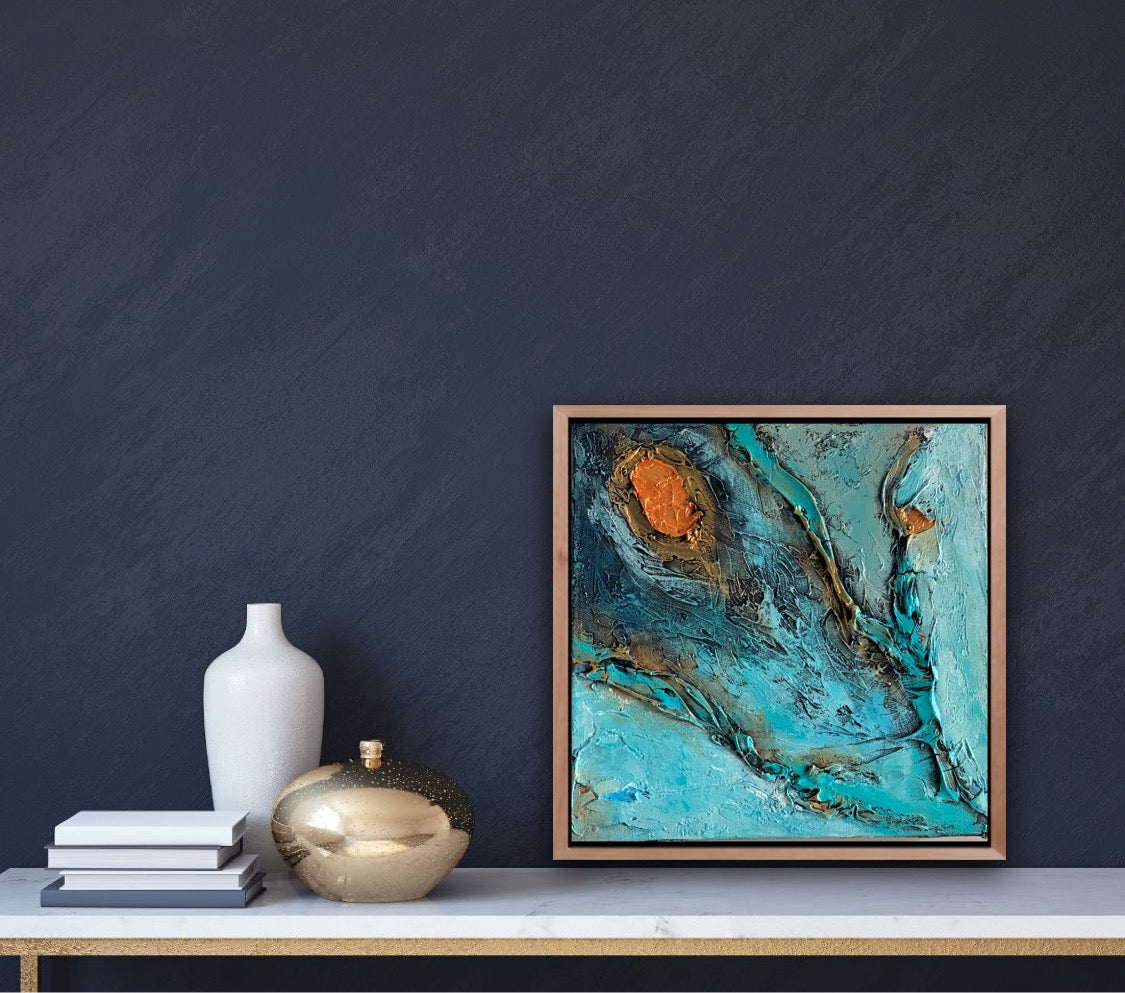 Love my blues - Textured Abstract