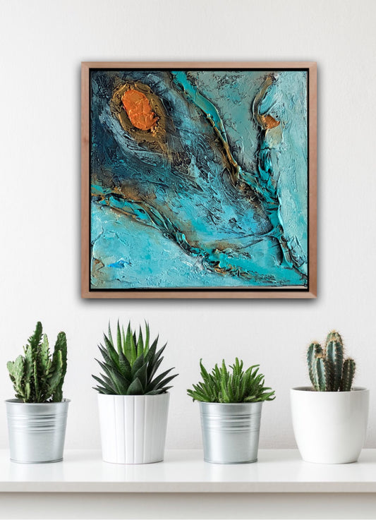 Love my blues - Textured Abstract