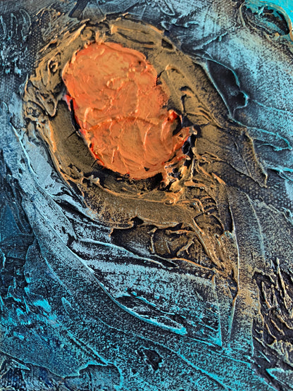 Love my blues - Textured Abstract
